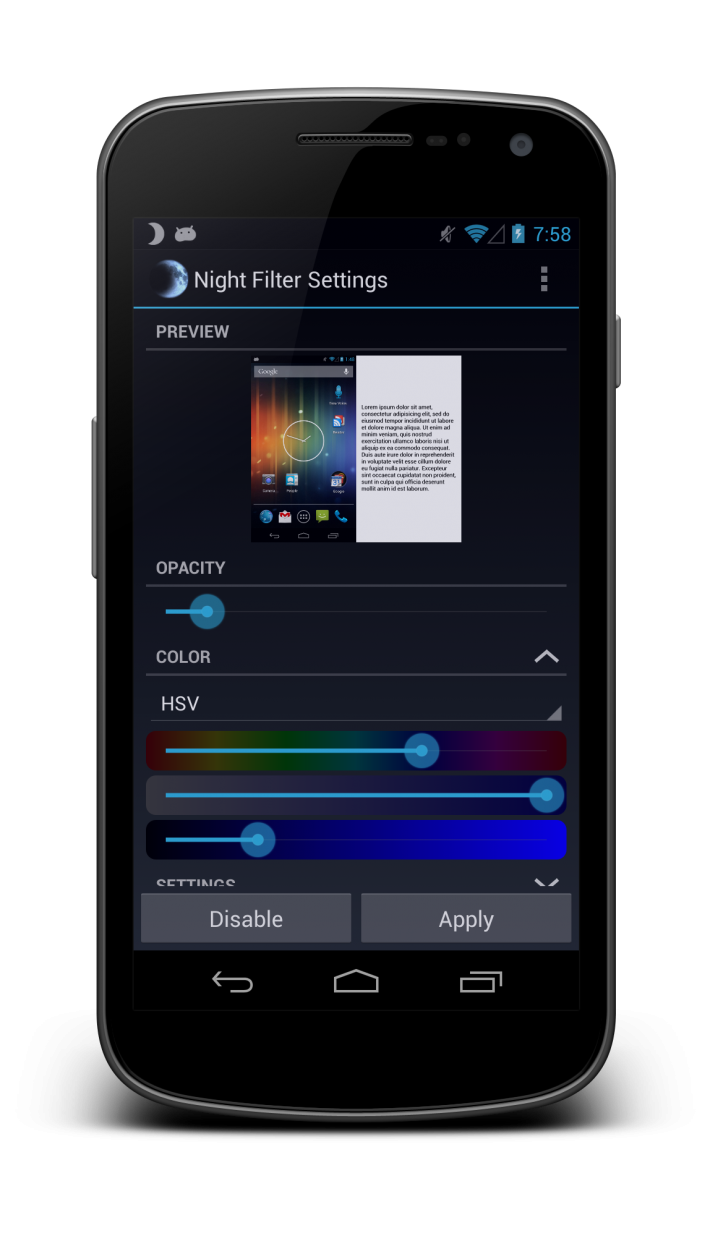 Night Filter Night Filter for Android.